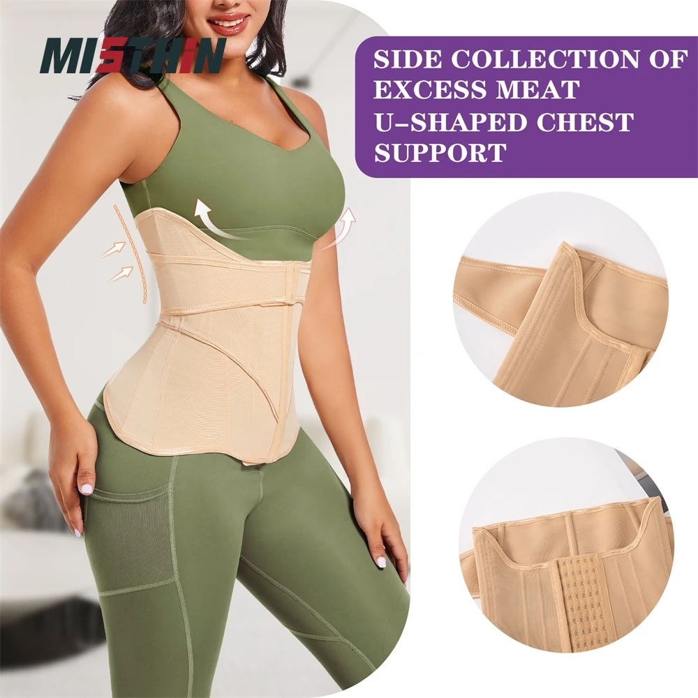 Women Wrap Girdle Full Body Belt Corset Tummy Control Shaper Waist Trainer Shaperwear details
