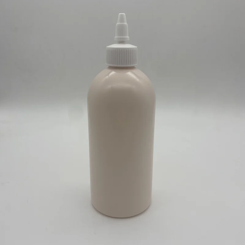 2 pack of 16 oz (240mL) Plastic Boston Round Squeeze Bottles + Yorker Caps  HDPE