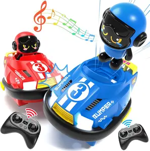 EPT 2.4Ghz Mini Remote Controlled Ejector Vehicles 2 Player Sets Fun RC Speed Battle Bounce Bumper Cars Crash Vehicle Toy