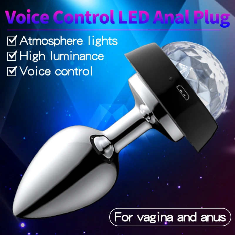 Led Butt Plug Light Up Metal Led Anal Plug Remote Control