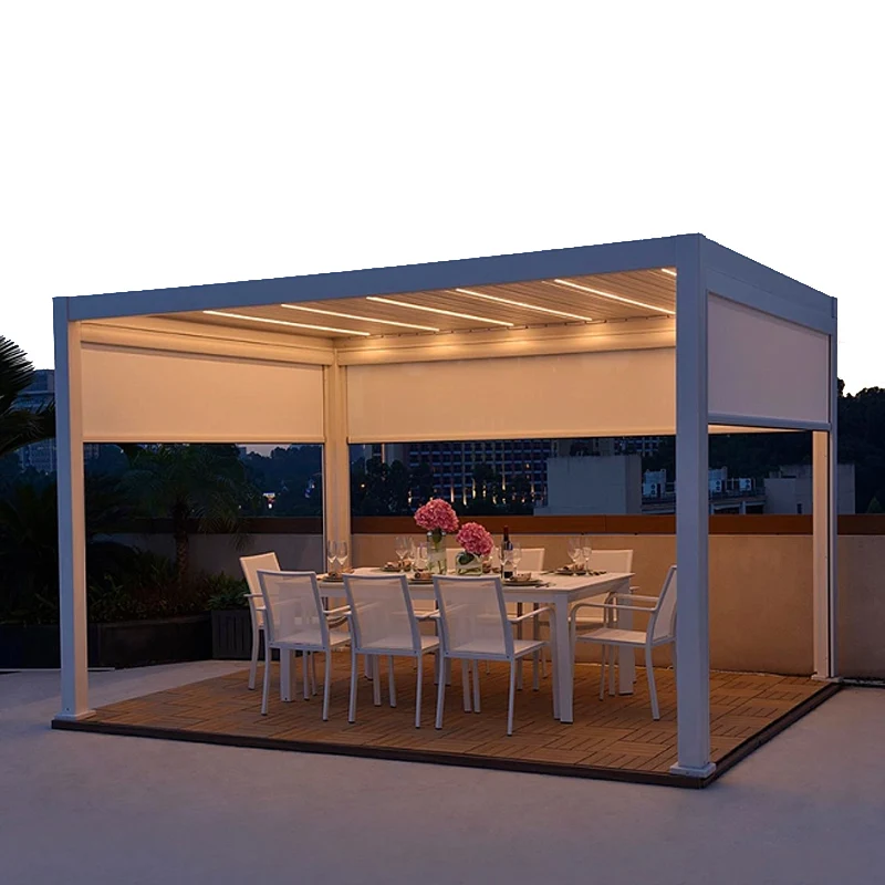 Customized Outdoor Garden Gazebo Pavilion 3x4 Sun Shading Bioclimatic Pergolas