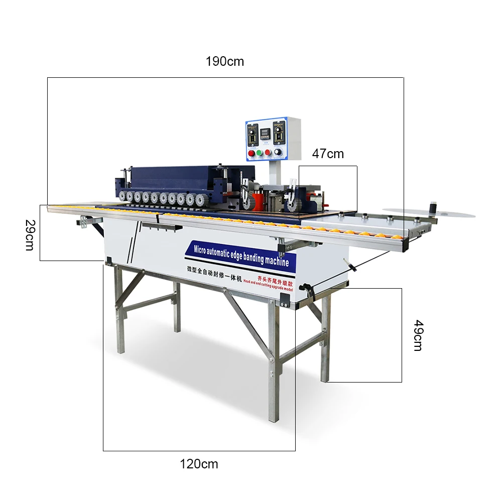 Automatic Small Portable Pvc Edge Banding Making Machine  Melamine Wood Manual Edge Banding Machine with Dust Removal Function