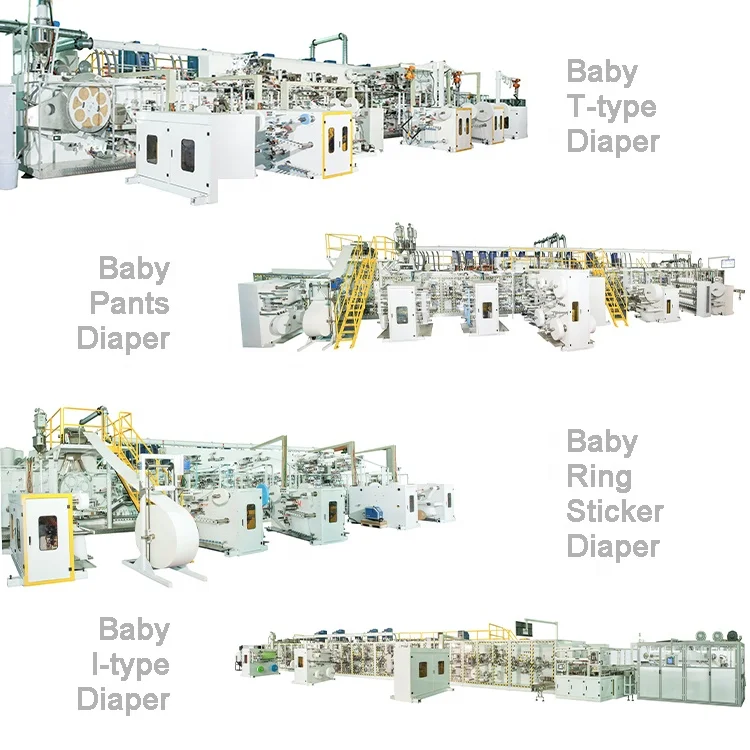 PEIXIN Small Scale Price in India Fully Automatic Kids Baby Diaper De Fabrication Couches Pour Bebe Making Machine