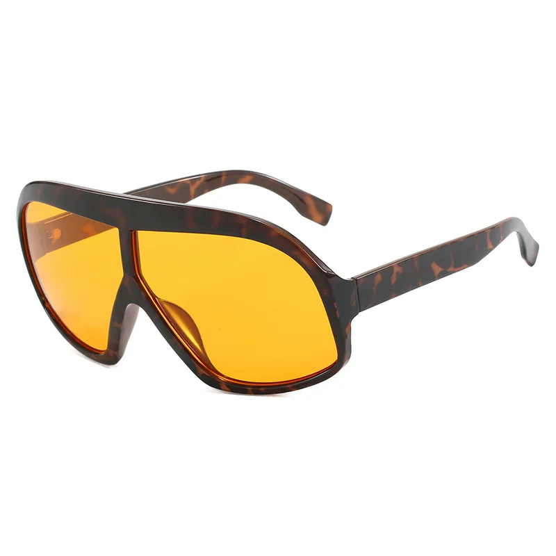 2024 Unique Fashion Oversized Pilot Shield Sunglasses display picture 1