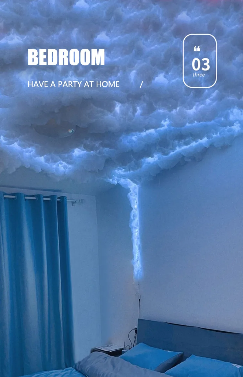 Smart Lighting Rgb Thunder Cloud Wall Lamp Cool Creative Atmosphere Led