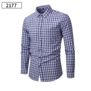 New Spring Autumn Collection Large Size Twill Men's Shirt Loose Plaid Casual Long-Sleeved Anti-Wrinkle Inspired Europe United