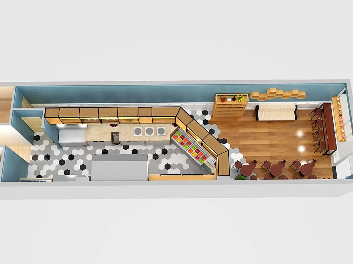 3d Crepe Shop Design