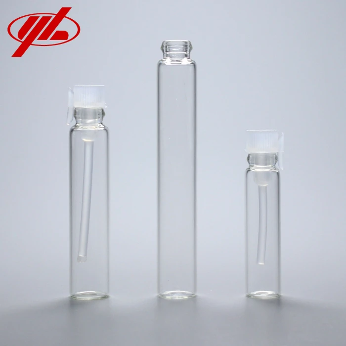 1ml 2ml 3ml Clear Perfume Sample Mini Glass Vial with Plastic