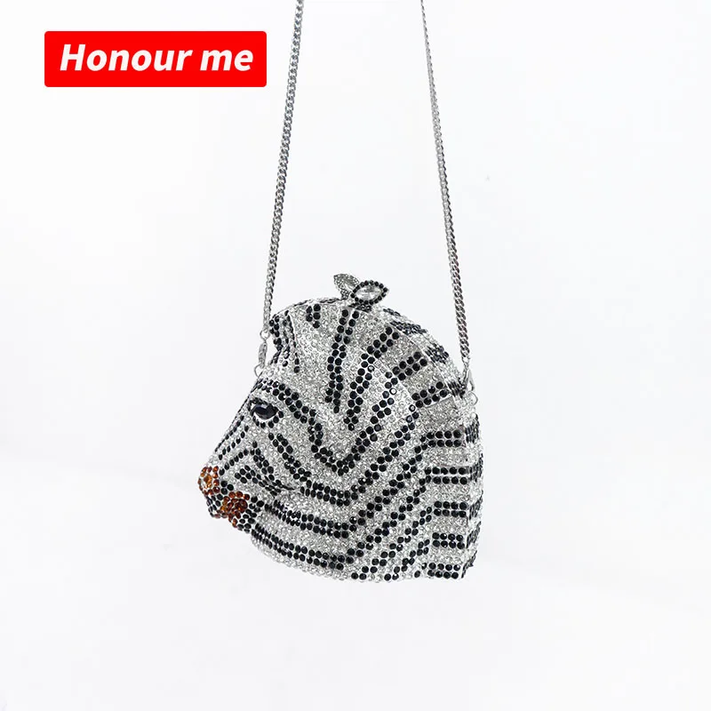 Luxury Rhinestone Lady Horse Shape Purse Charms Fancy Animal Popsicle