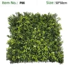 Two Tone Boxwood White Flower Grass Wall Panel