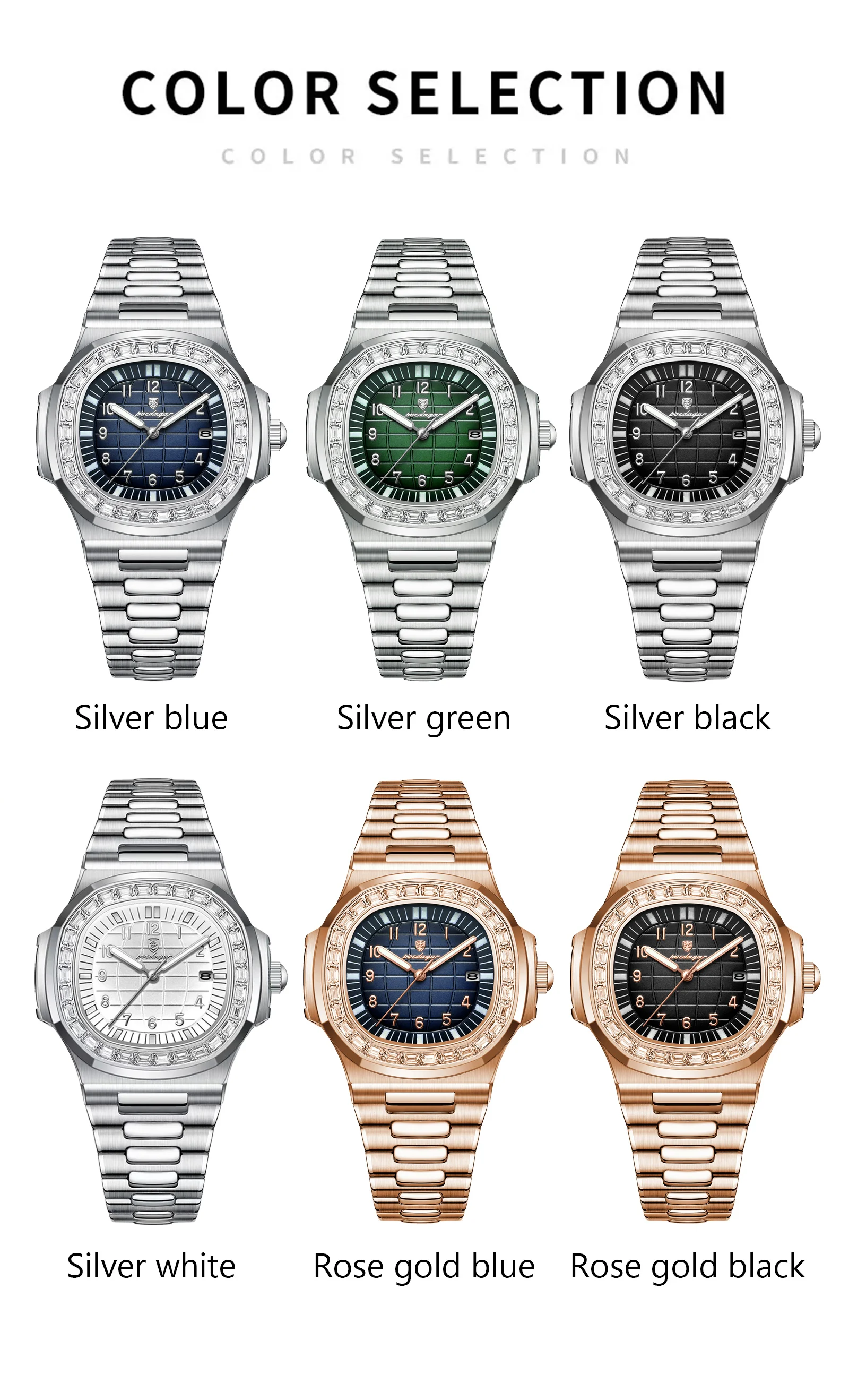 Top Poedagar Men Watch Business Waterproof Male Clock Reloj Hombre Luminous Date Stainle aperçu 5