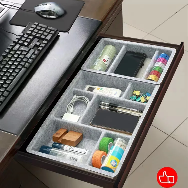 Eco Friendly Polyester Felt Mini Drawer Closet Organizer Set for Sundries