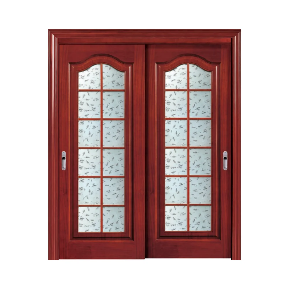 European-Style Home Decor Modern Mahogany Solid Wooden for Livingroom Villa Includes Glass Arch Interior Wooden