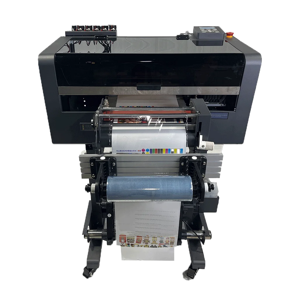 Adequado para Impressión en Botellas, Xarróns, Copos e Adhesivos. Nova Impresora Uv Inkjet Multifunción Uv Dtf con Laminador