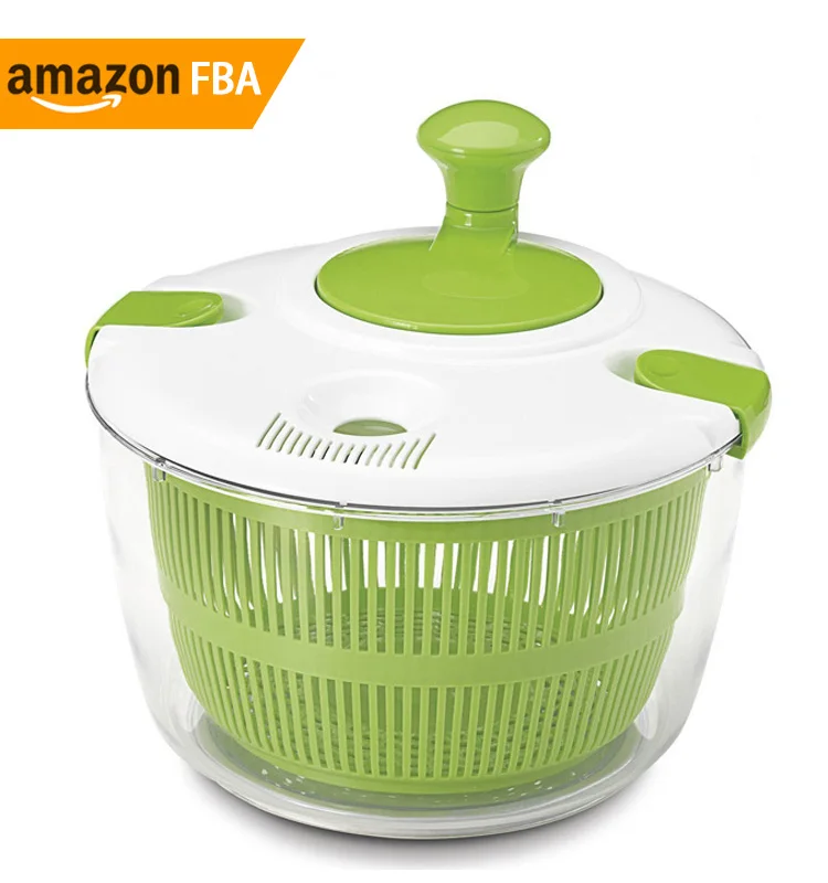 Kitchen Gadget 2023 Green And White Plastic Salad Spinner - Buy Plastic ...