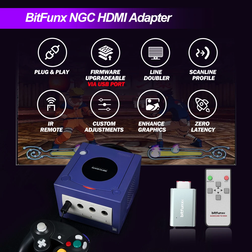 HDMI Line Doubler High Definition Digital AV to HDMI Converter for Nintendo Gamecube Console NGC Adapter Retro Game Accessories