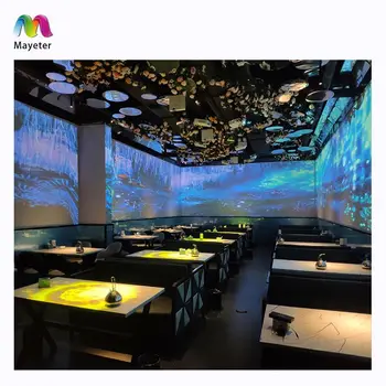 Interactive 360 Wall Immersive Projection Room Magic Dining Experience ...