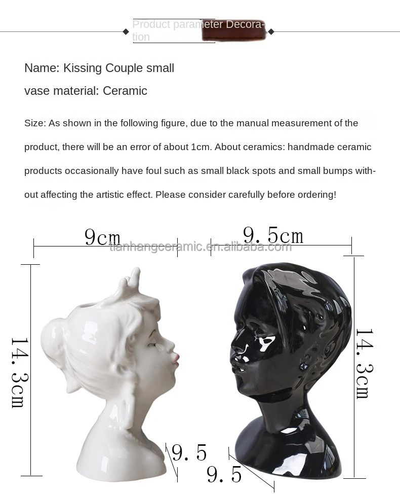 Nordic style porcelain Couples body Statue Ceramic Flower Vase for wedding Gifts Home Office Decor.jpg