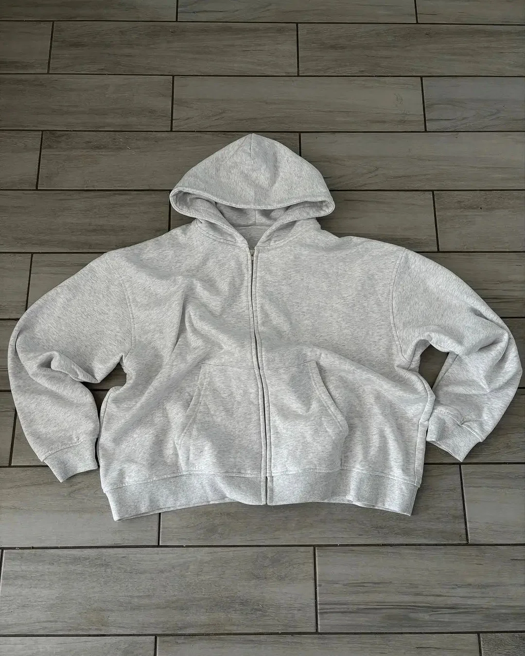 SALATI High Quality Oversized Zip up Hoodies and Jogger Set Men Streetwear Custom logo Tracksuit Sweatpants and Hoodie Set Men gallery 3