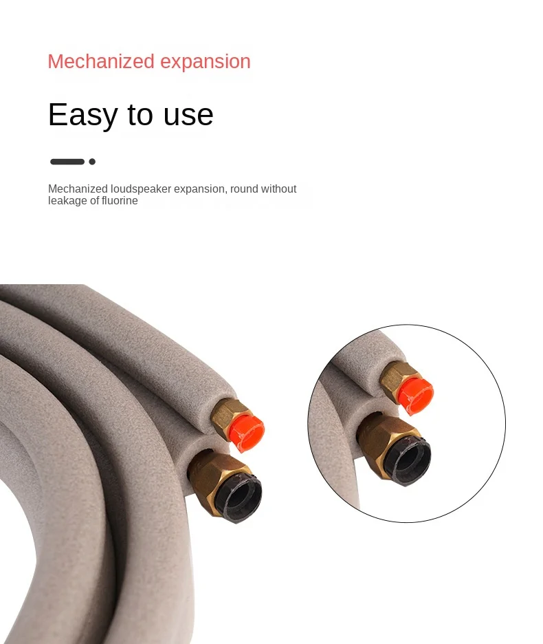 Factory Price Split Unit Air Conditioner Connecting Pipe Installation Kit Insulated Copper Tube
