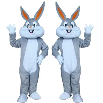 Best Selling High Quality Soft Plush Fabric Rabbit Mascot Costumes Funny Bug Bunny Outfit Adults Cartoon Animal Anime EVA