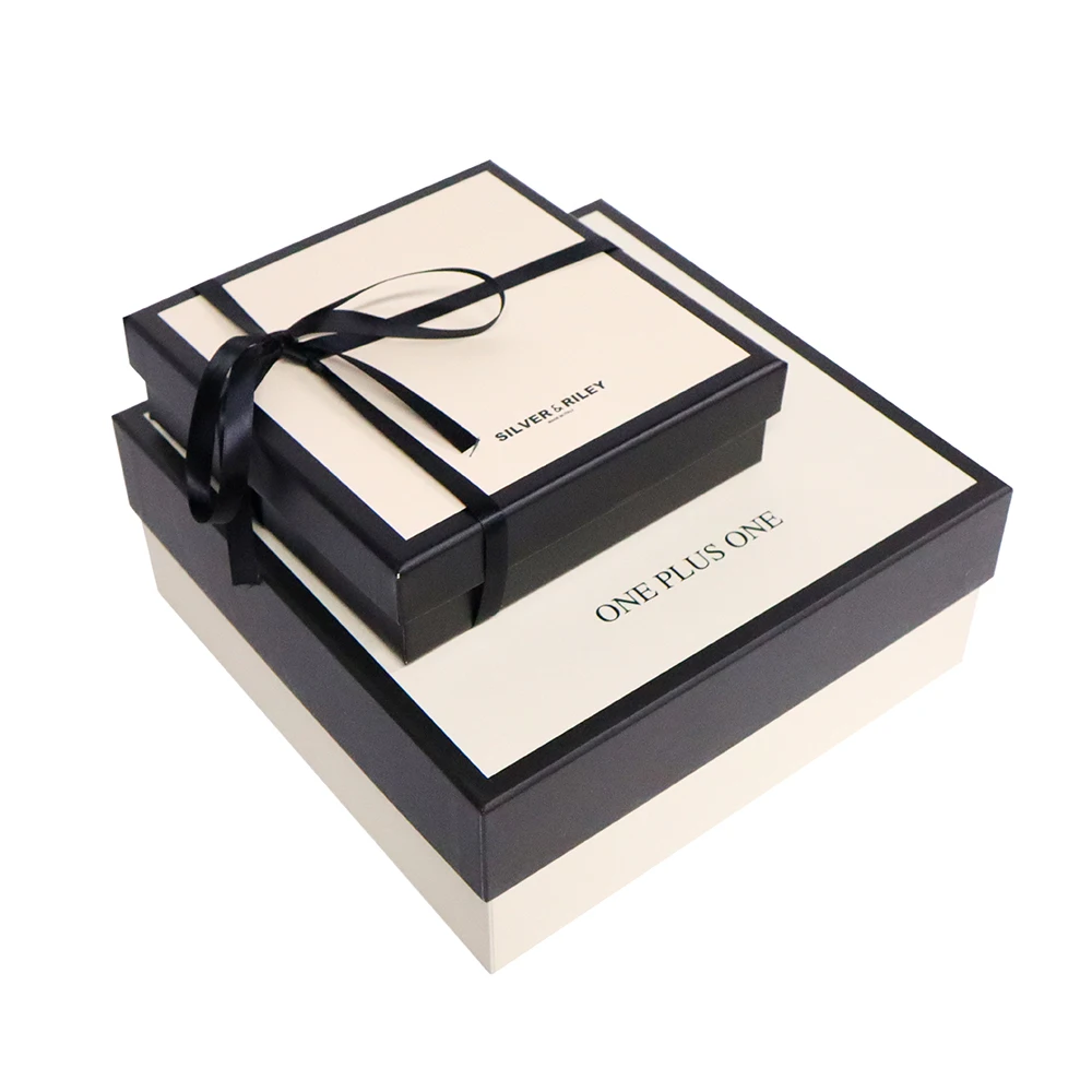 Custom Luxury Gift Box Packaging Strong Cardboard Packaging Rigid 2 Pieces Lid Base Box
