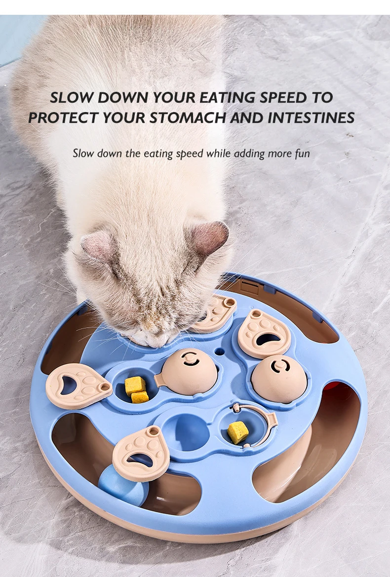 Hot Multifunctional Puzzle Cat Toy with Food Hiding Function Ball and Feather Interactive Toy for Cats and Dogs Pet Products factory