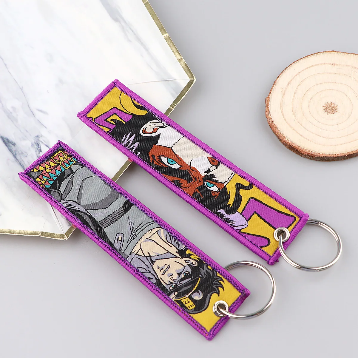 Hot Sale Sublimation Custom logo Anime Double Side Fabric Key Tag - Main Image