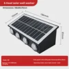 Solar wall lamp - 8 lights double head warm light
