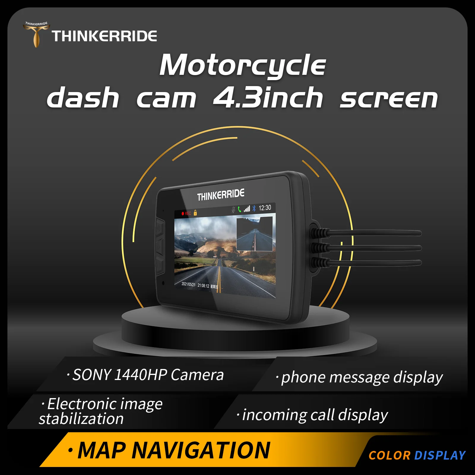 Мотоцикл взаимосвязанных dash cam для мотоцикла навигации видео рекордер