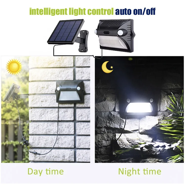 2W Smd Motion Sensor Rgb Color Changing House Garden Yard Light Led Solar Stair Fence Lamp