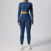 Coat and long pants-night sea blue