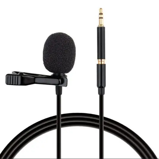 3.5mm Mini Lavalier Microphone Metal Clip Lapel Mic for Mobile Phone PC Laptop Wired Mikrofo/Microfon for Speaking Vocal Audio