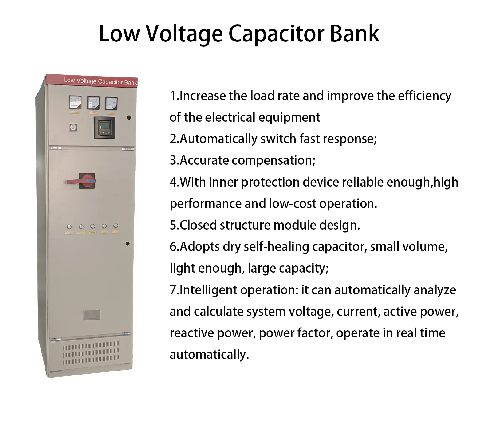 Factory Price Capacitor Bank Panel Improve Power Factor And Power