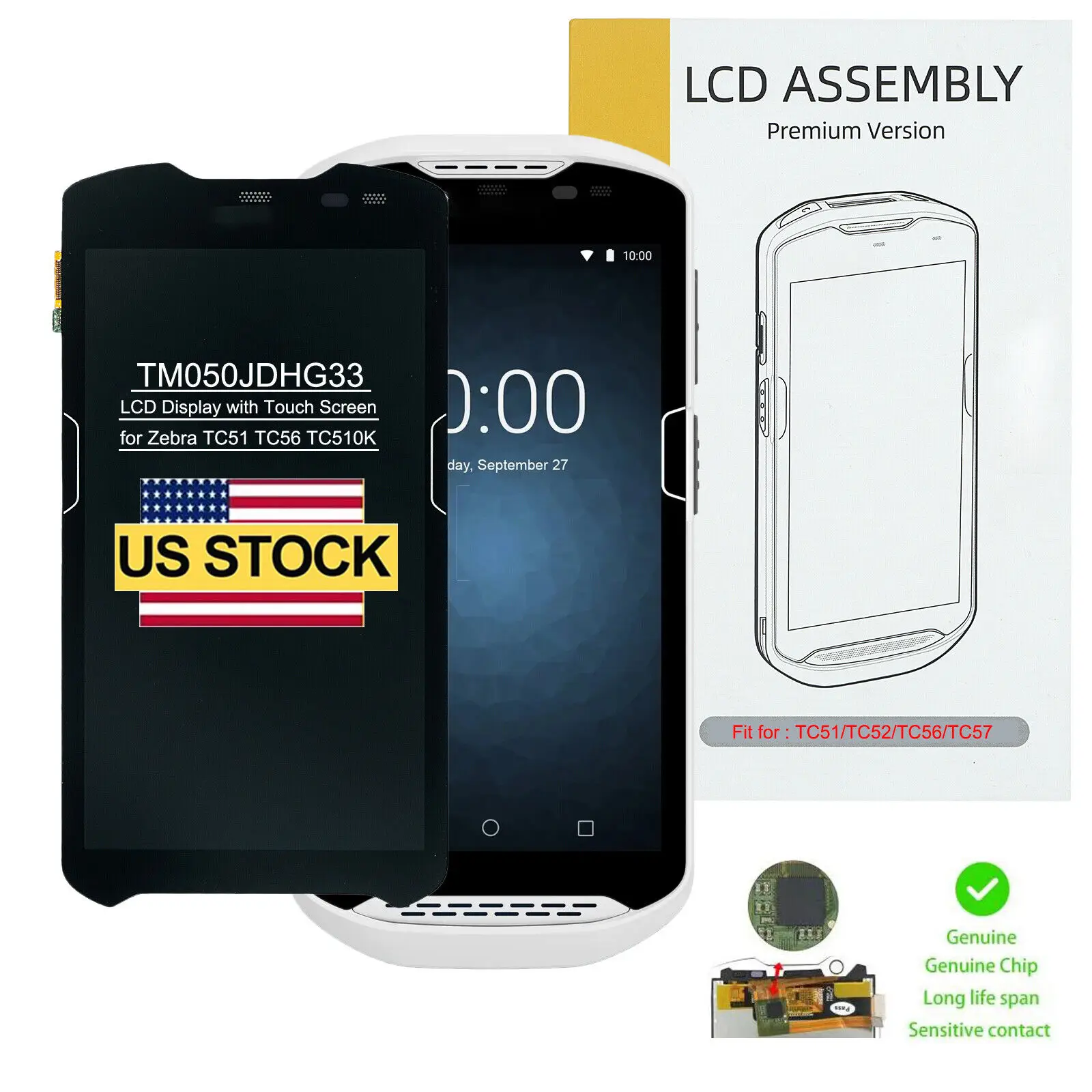 ARTSIM Pantalla LCD Con Visualización Táctil Para Zebra TC51, TC510K, TC52, TC56 - Reemplazo De Visualización Premium Para PDA Phone Handheld Android Barcode Scanner - Foto 8