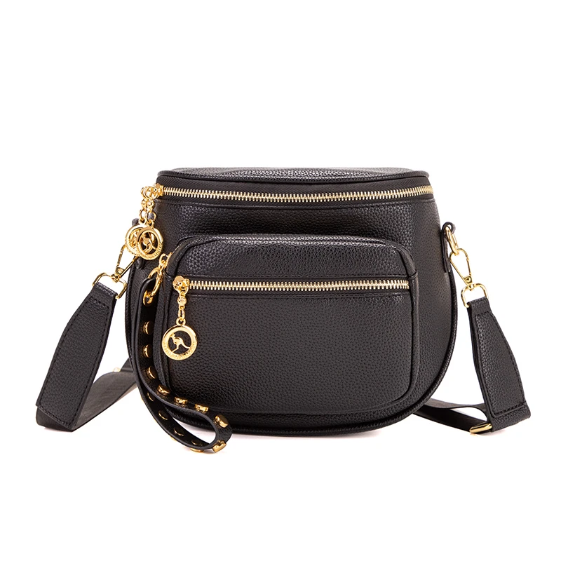 Fashion Style Women's Shoulder Bags New Waist Fashion Soft Small Design Handbags Single Zip PU Waterproof Bag