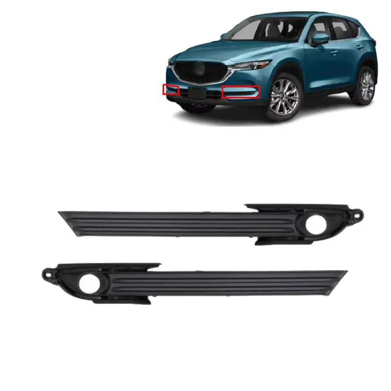 MAZDA CX-5 2017 OEM KD5H-50-C11 KB8B50C11C 용 구멍이있는 자동차 안개등 커버