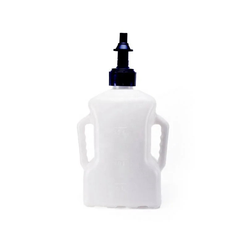 Motorcycle Tools 20 Liter Portable Plastic Rapid Fuel Jug Fast Jerry Fuel Storage Can in White With Black Cap