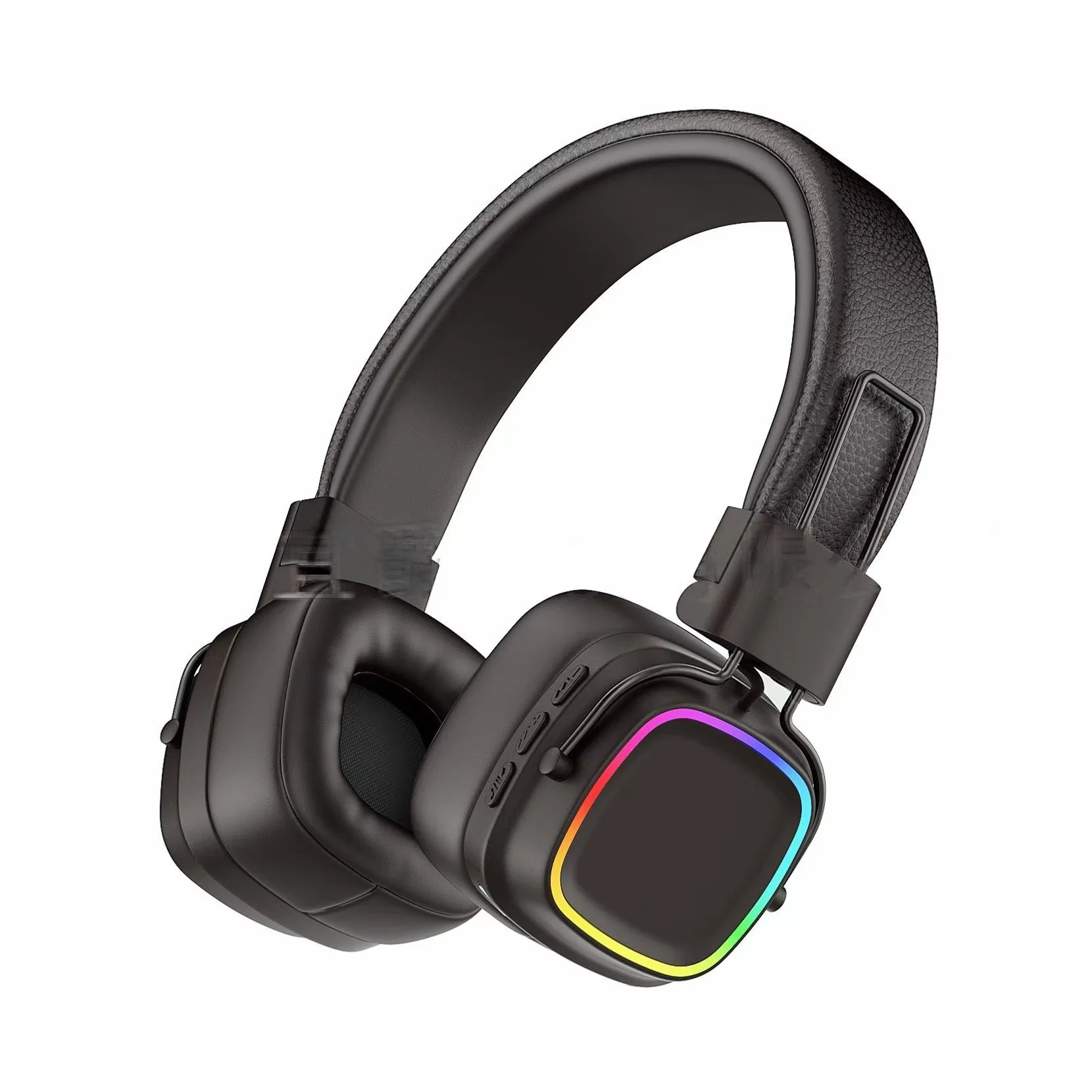 Foldable Over-Ear Headphone LED Light Retro Style Wireless Computer Headphones with Blue Tooth V5.3 Standard
