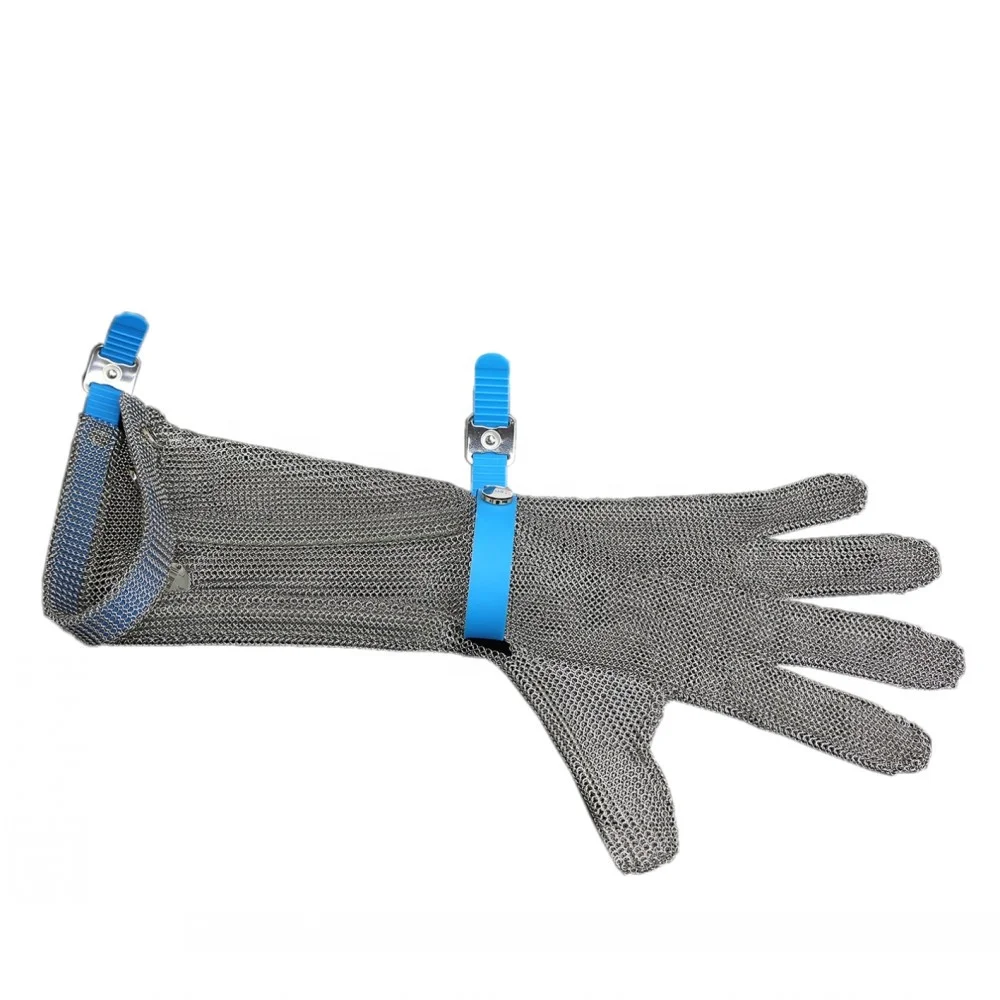 Ant Cut 9 Level EN1082 Kettenhandschuhe fr Fleischverarbeitung,  Langarm-Edelstahl-Mesh-Handschuhe fr Metzger