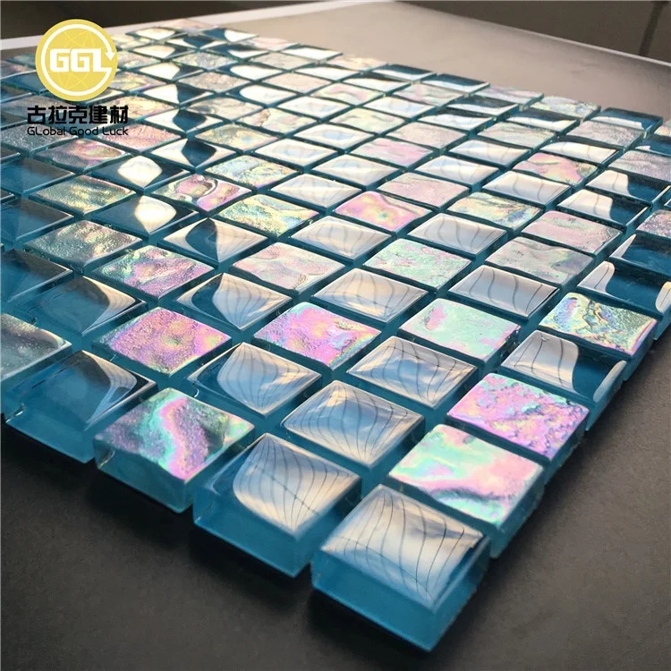 rainbow sparkle tile glass mosaic tile  glass floral mosaics for swimming pool