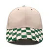 Beige+green checked