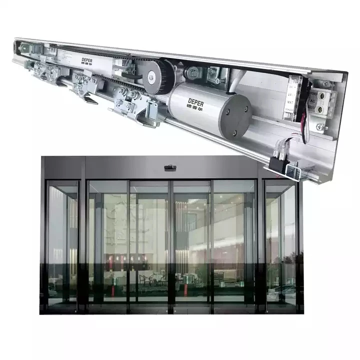 DEPER European Motor 150kg Electric Aluminum Automatic Glass Sliding Door With Sensor