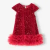 Paillettes di flanella rossa