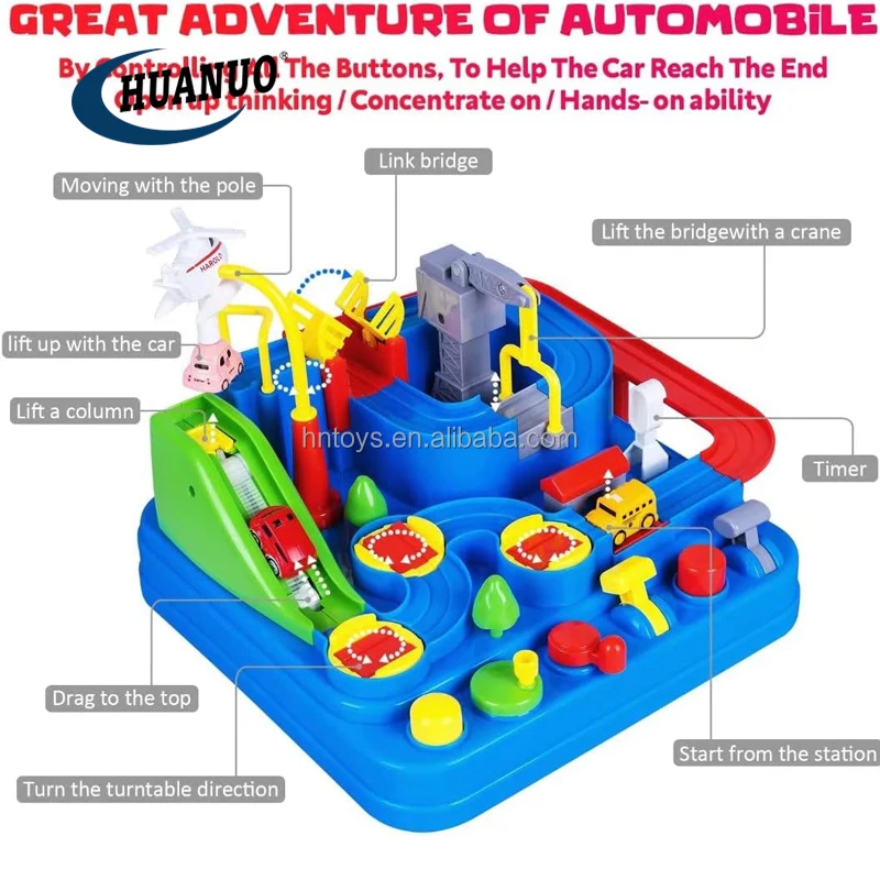 Kids City Puzzle Slot Car Race Tracks Parking Play Sets Car Adventure Toys Car Track For Boys And Girls