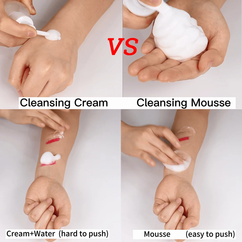 Private Label 4 in 1 Exfoliating Lightening Men Women Oily Skin Face Wash Acne Treatment Hydrating Deep Cleansing Foam Mousse