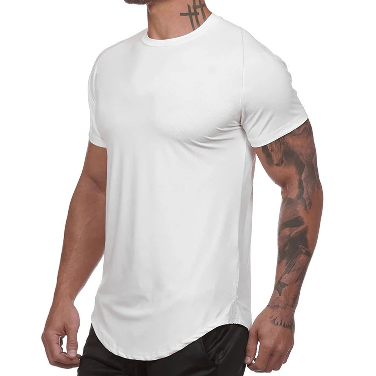 Custom Blank Camiseta Fitted Polyester Shirts Quick Dry Crewneck ...