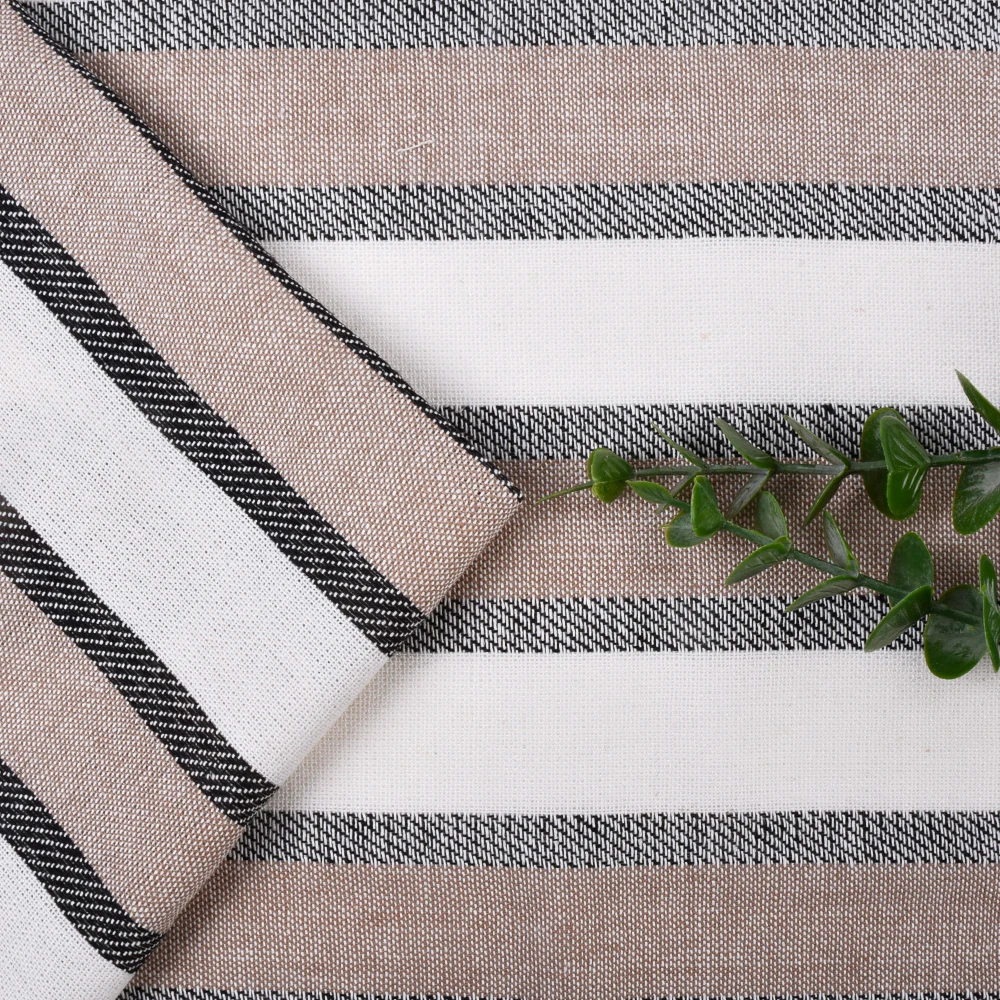product wholesale linen cotton yarn dyed stripes woven fabric for pants dress skirts-8