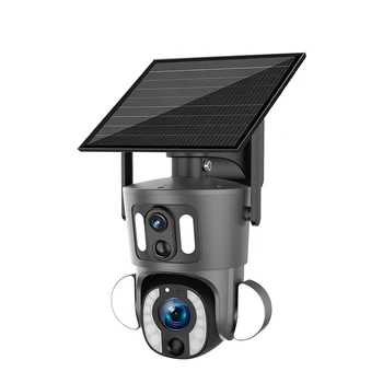 Xcreation 4g zoom camera solar power Ubox 10X Zoom solar camera 4G wireless PTZ 6MP rotating surveillance system zoom ip camera