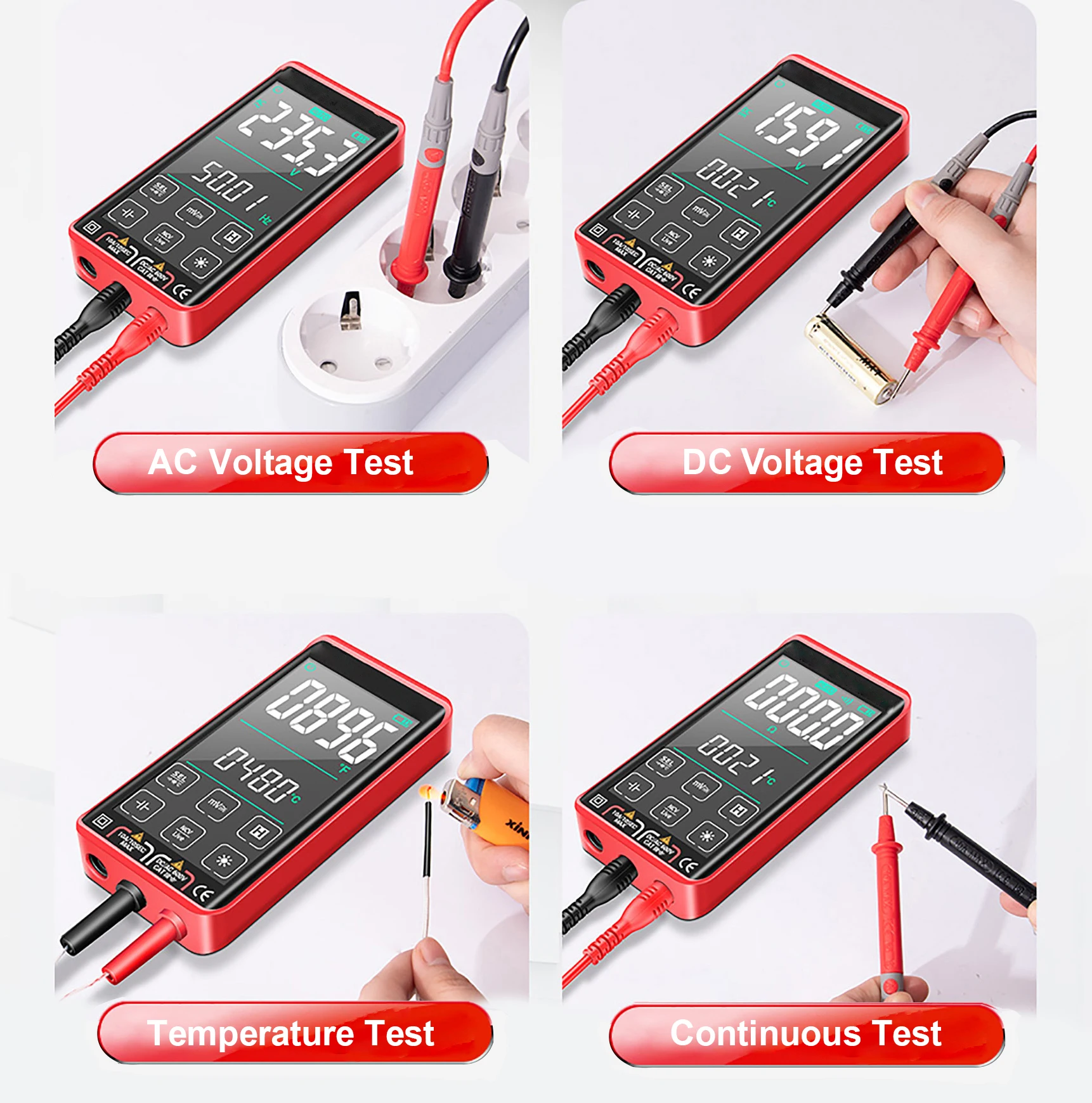 Fs8233pro Best Touch Screen Rechargeable Digital Smart Multimeter With